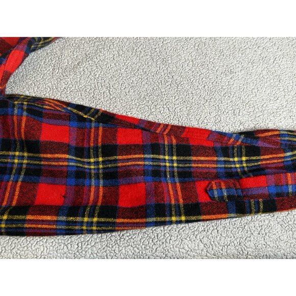 Vintage St. John's Bay Shirt Jacket Mens M Red Tartan Plaid Wool Lined CPO 90s - Picture 10 of 14